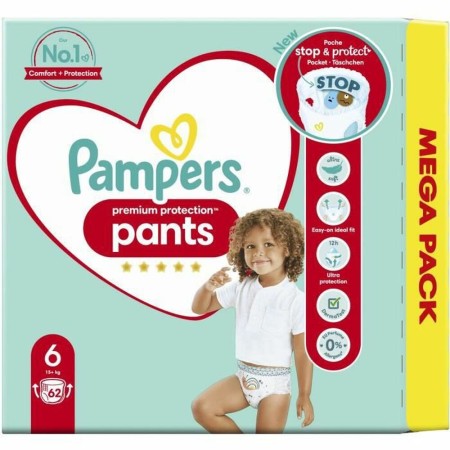 Couches jetables Pampers Premium Protection Pants 6 (62 Unités)