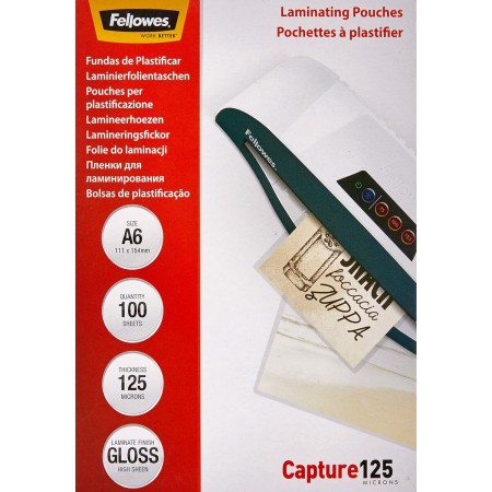 Pochettes à plastifier Fellowes 100 Unités Transparent A6