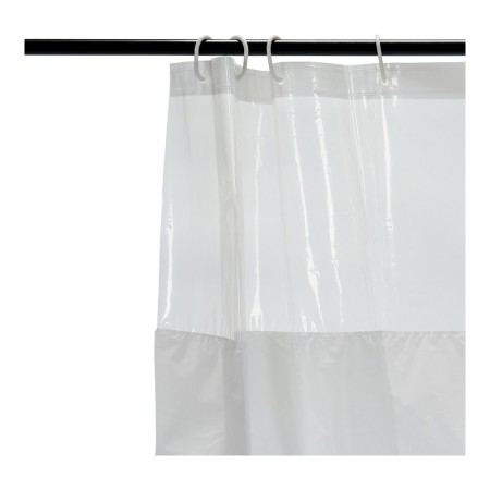 Rideau de Douche Transparent Blanc Plastique 180 x 180 cm