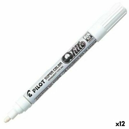 Rotulador permanente Pilot Blanco 1 mm (12 Unidades)