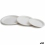 Set de Platos ø 22,5 cm Blanco 50 Unidades