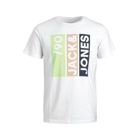 Camiseta de Manga Corta Hombre Jack & Jones TEE SS CREW NECK 12221944 Blanco