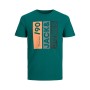 Camiseta de Manga Corta Hombre Jack & Jones TEE SS CREW NECK 12221944 Verde