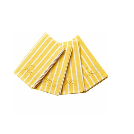 Tissu de cuisine Benetton RAINBOW BE Jaune 4 Pièces