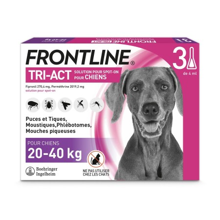 Pipette pour chien Frontline Tri-Act 20-40 Kg 3 Unités