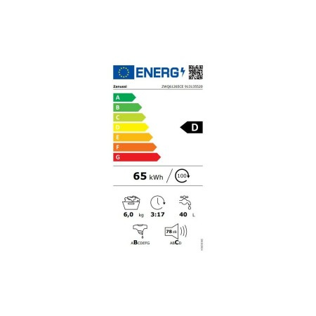 Lavadora Zanussi ZWQ61265CE 6 Kg 1200 rpm