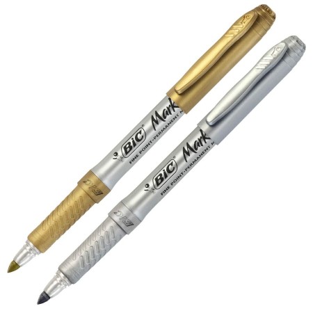 Rotuladores Bic Marking Oro Plata 1,7 mm (12 Unidades)