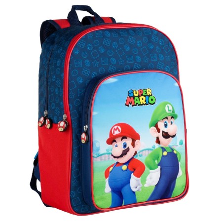 Cartable Super Mario Rouge Bleu (31 x 42 x 15 cm)