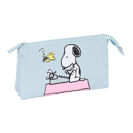 Trousse d'écolier Snoopy Bleu clair (22 x 3 x 12 cm)