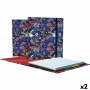 Reliure à anneaux Grafoplas Carpebook Star Bleu foncé A4 (2 Unités)