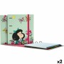 Reliure à anneaux Grafoplas Carpebook Mafalda Vert A4 (2 Unités)