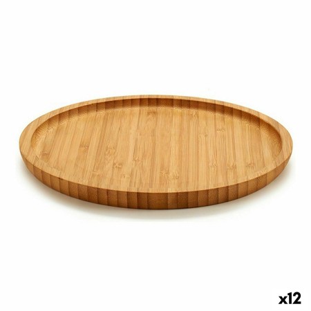 Bandeja de Aperitivos Marrón Bambú (20 x 1,5 x 20 cm) (12 Unidades)