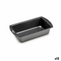 Moule pour four Gris foncé Acier au carbone (13 x 6,3 x 30 cm) (12 Unités)