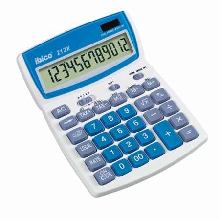 Calculatrice Ibico  Bleu Blanc 12 Chiffres