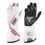 Gants de conduite pour hommes OMP ONE EVO L Blanc