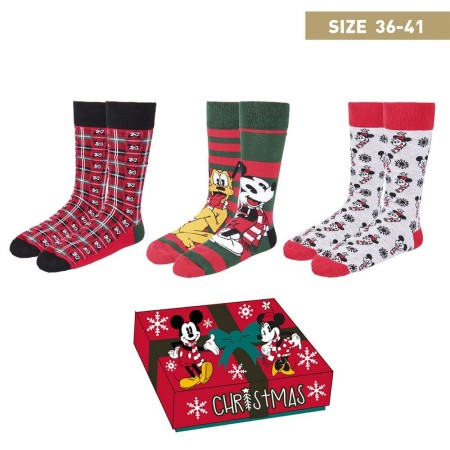 Chaussettes Mickey Mouse Unisexe 3 paires Adulte Multicouleur