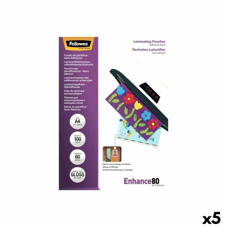 Pochettes à plastifier Fellowes 100 Pièces Transparent A4 (5 Unités)