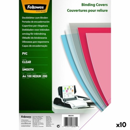 Couvertures de reliure Fellowes 100 Pièces Verre PVC A4 (10 Unités)