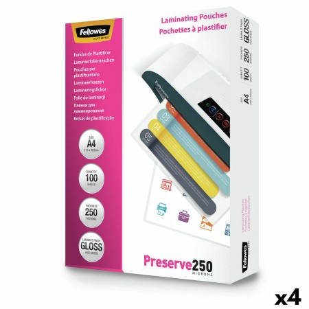 Fundas de plastificar Fellowes 100 Piezas Transparente A4 (4 Unidades)