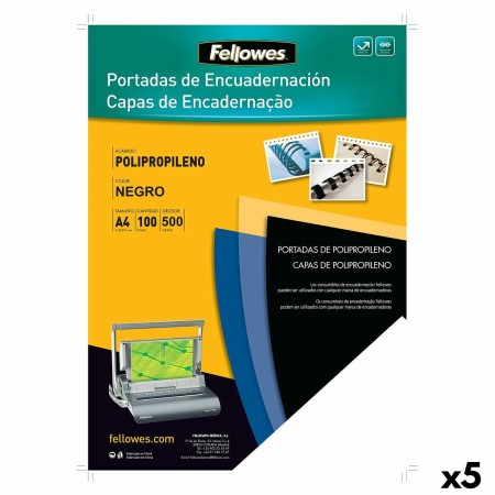 Couvertures de reliure Fellowes 100 Pièces Noir A4 polypropylène (5 Unités)