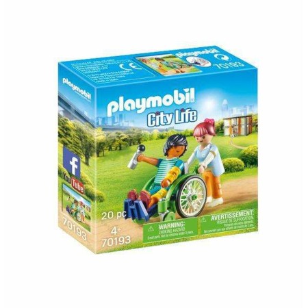 Playset Playmobil City Life Patient in Wheelchair 20 Pièces