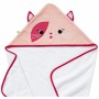 Serviette poncho avec capuche Babycalin 75 x 75 cm Rose