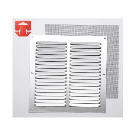 Grille Fepre Moustiquaire Aluminium Chrome (20 x 20 cm)