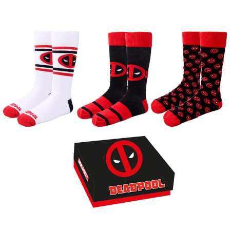 Chaussettes Deadpool 3 paires Multicouleur