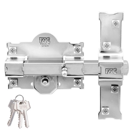 Cerrojo de seguridad Fac 101-r/105 Níquel Acero 50 mm 105 mm