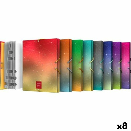 Carpeta Clasificadora Grafoplas Multicolor metálico Acordeón 8 Unidades Din A4