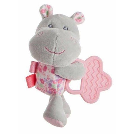 Anneau de dentition pour bébé Hippo Rose 20cm