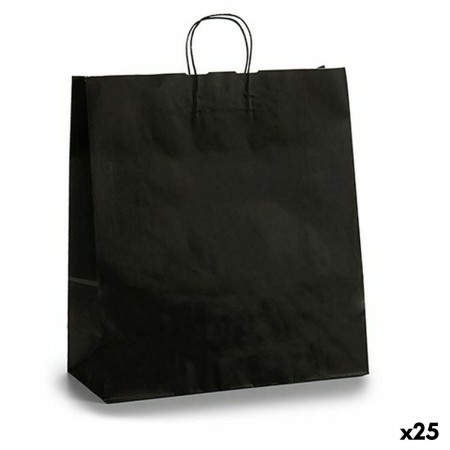 Sac en papier Noir 16 x 57,5 x 46 cm (25 Unités)