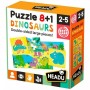 Jeu Éducation Enfant HEADU Puzzle 8+1 Dinosaurios (4 Unités)