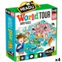 Jeu Éducation Enfant HEADU World Tour Giant Puzzle Animals 3D (4 Unités) (108 Pièces)