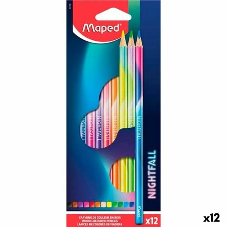 Crayons de couleur Maped Nightfall Multicouleur 12 Pièces (12 Unités)