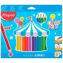 Crayons de couleur Maped Jumbo Color' Peps Multicouleur 24 Pièces (12 Unités)