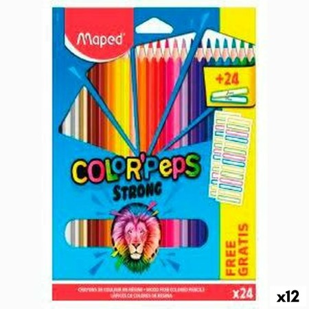 Crayons de couleur Maped Color' Peps Multicouleur 24 Pièces (12 Unités)