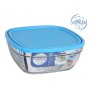 Boîte à lunch hermétique Duralex Freshbox Bleu Carré (23 x 23 x 9 cm) (3 L)