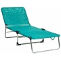 Chaise de plage Alco 141 x 68 x 86 cm Vert Multiposition