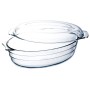 Plat à Gratin Ô Cuisine Ocuisine Avec couvercle 3 L 1,1 L Transparent verre (3 Unités)