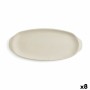 Bandeja de Aperitivos Quid Mineral 13 x 30,5 cm Cerámica Beige (8 Unidades)