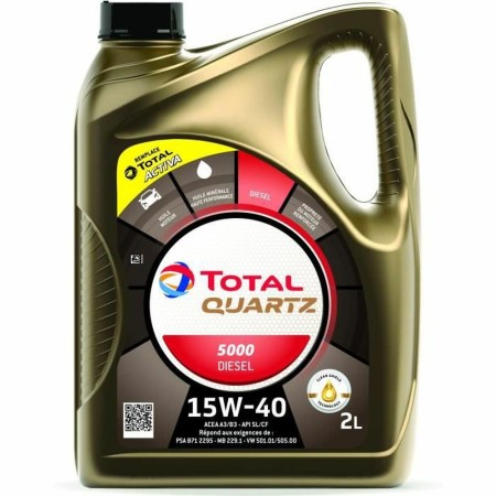 Aceite de Motor para Coche Total QUARTZ 5000 2 L 15W40