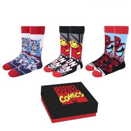 Chaussettes Marvel MV-2200008645 Unisexe 3 paires Multicouleur Taille unique (40-46)