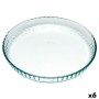 Molde para Horno Pyrex Classic Redondo Plano Transparente 25 x 25 x 4 cm (6 Unidades)