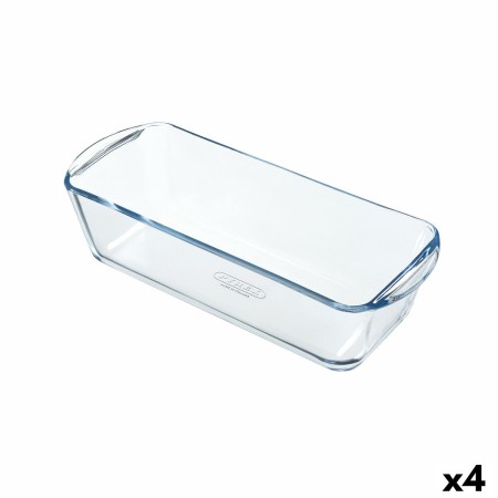 Moule pour four Pyrex Classic Rectangulaire Transparent 28 x 11 x 8 cm (4 Unités)