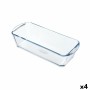 Moule pour four Pyrex Classic Rectangulaire Transparent 28 x 11 x 8 cm (4 Unités)