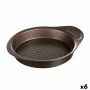 Moule pour four Pyrex Asimetria Rond Noir 20 cm (6 Unités)