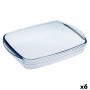 Moule pour four Ô Cuisine Rectangulaire Transparent verre 28 x 20 x 5 cm (6 Unités)