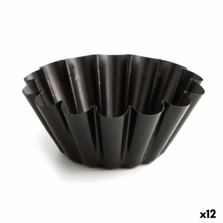 Molde para Flan Quid Sweet Grey Ø 14 cm Negro (12 Unidades)