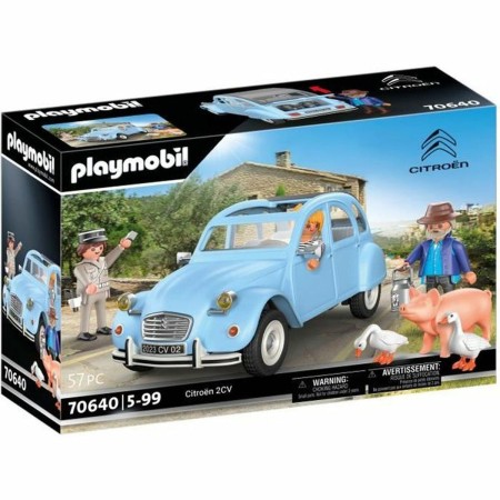 Jeu de Véhicules Playmobil Citroen 2CV 70646 Voiture Bleu 57 Pièces